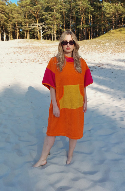 Ponczo Plażowe Candy Girl - bawełna frotte