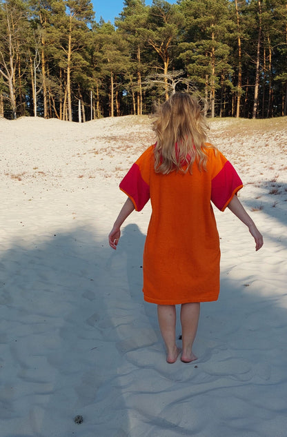 Ponczo Plażowe Candy Girl - bawełna frotte