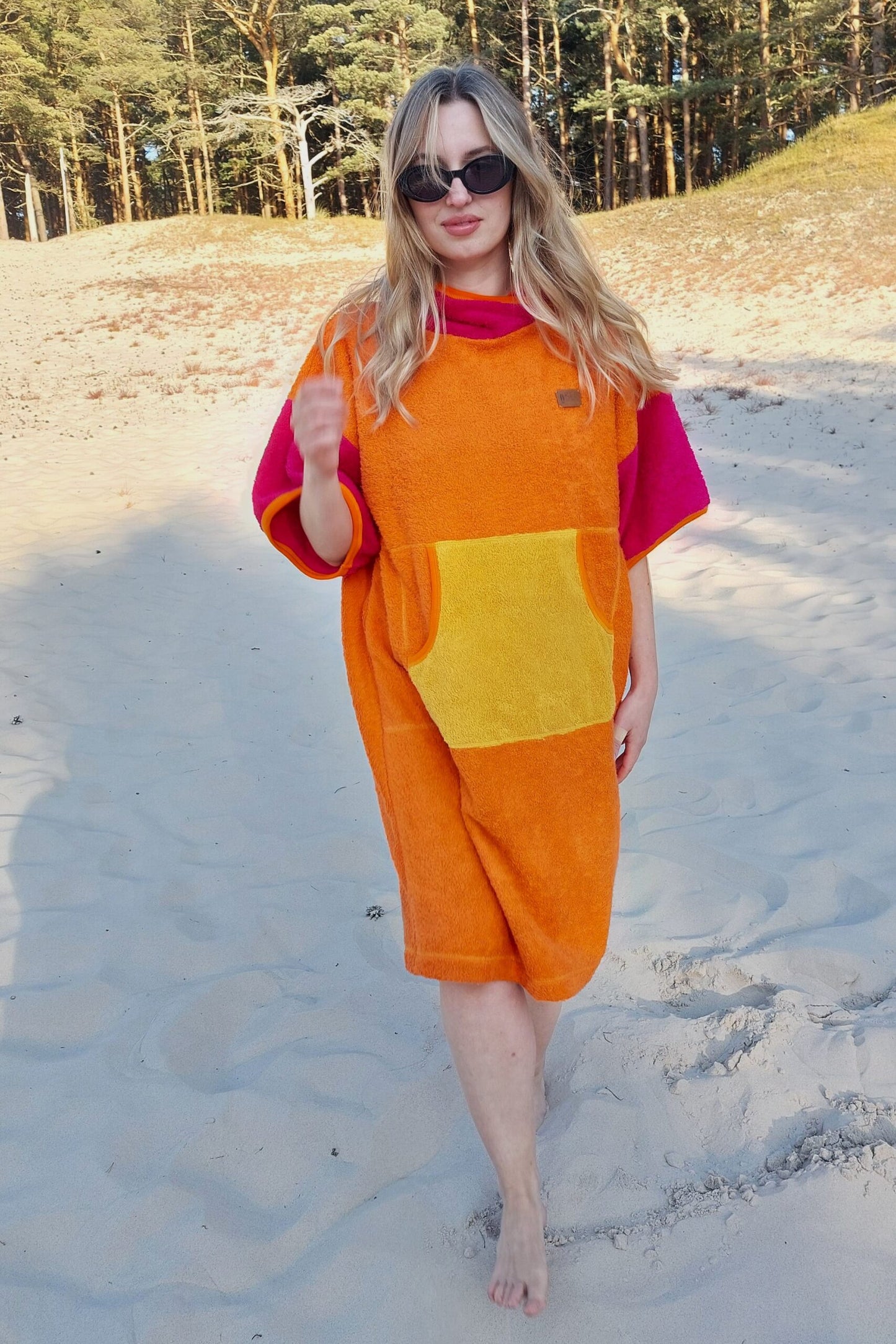 Ponczo Plażowe Candy Girl - bawełna frotte