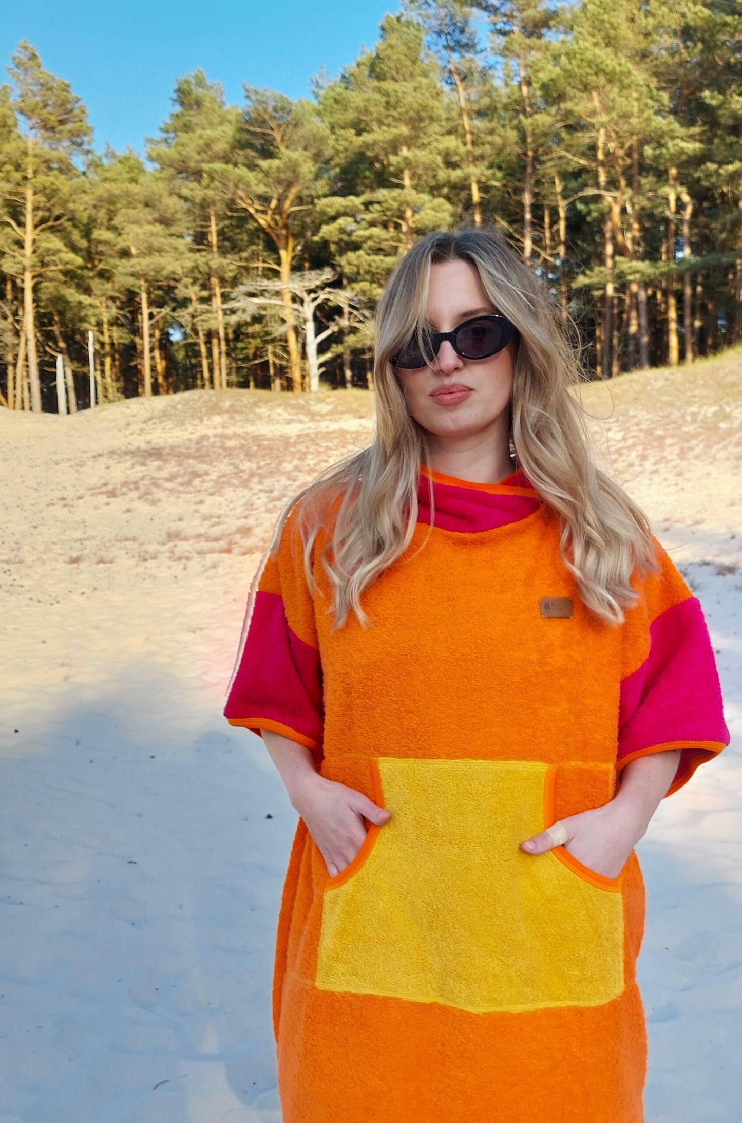 Ponczo Plażowe Candy Girl - bawełna frotte