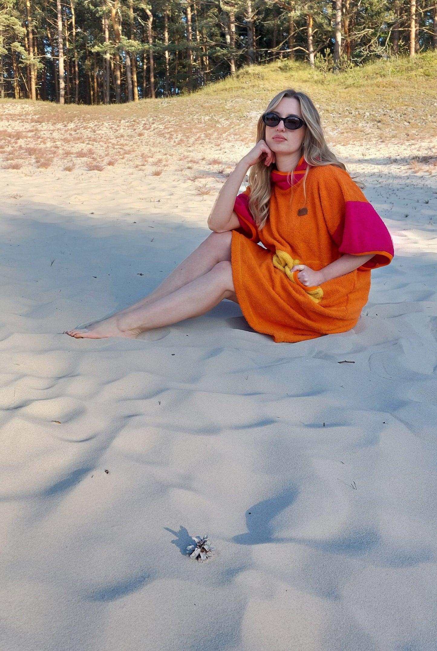 Ponczo Plażowe Candy Girl - bawełna frotte