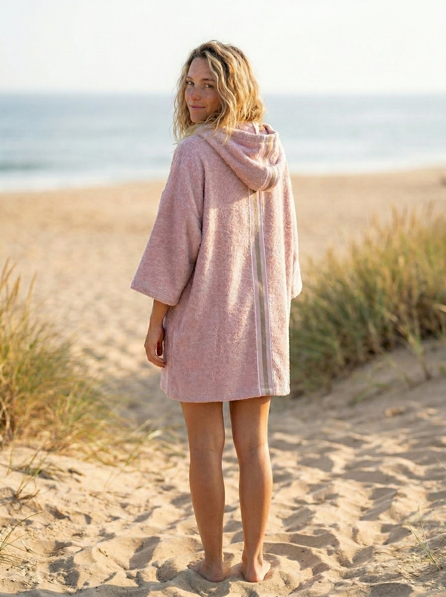 Walrus Baumwoll-Frottee-Poncho - Blue Thunder