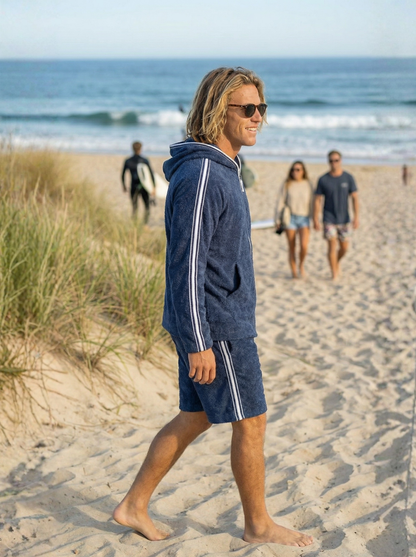 Bluza frotte z kapturem  - Navy Blue