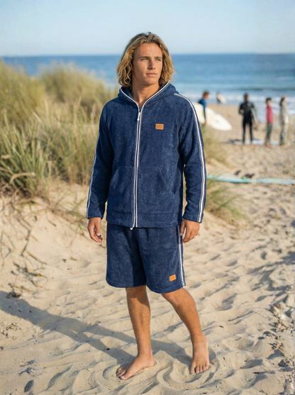 Bluza frotte z kapturem  - Navy Blue