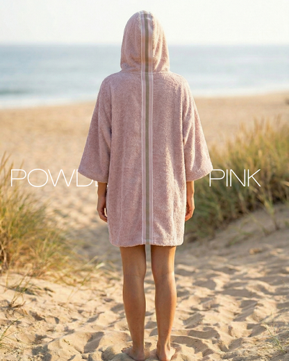 Walrus Baumwoll-Frottee-Poncho - Blue Thunder