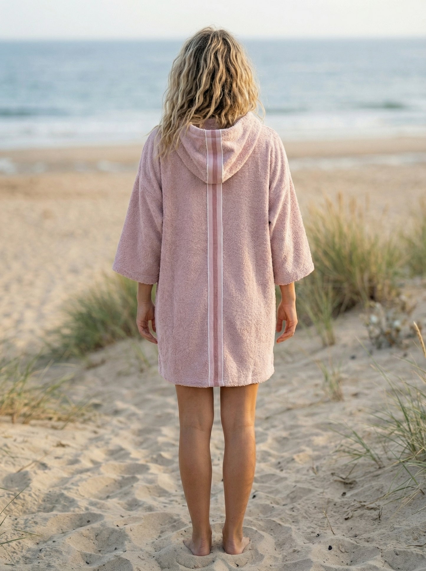 Walrus Baumwoll-Frottee-Poncho - Blue Thunder