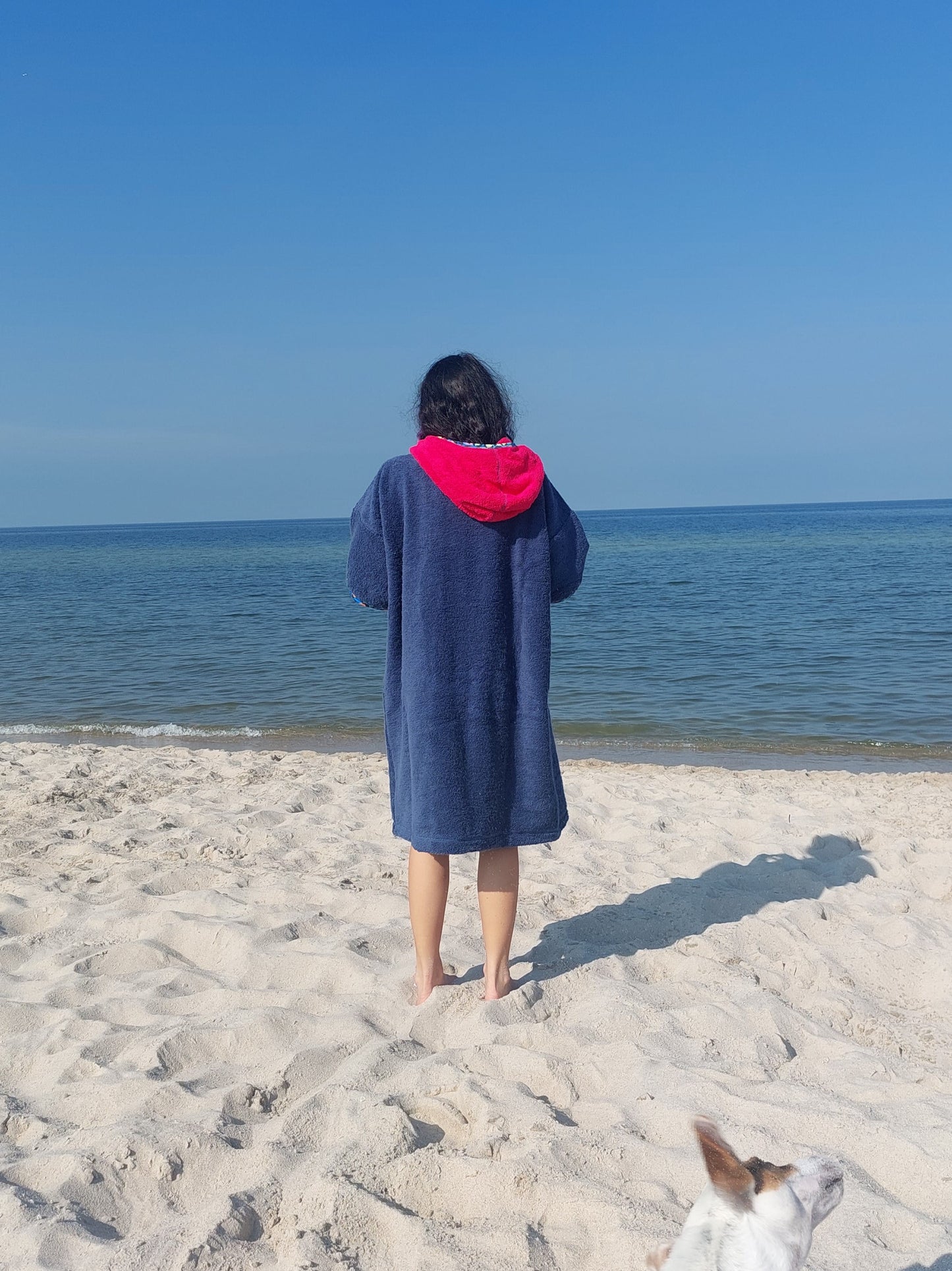 Walrus Baumwoll-Frottee-Poncho - Blue Thunder