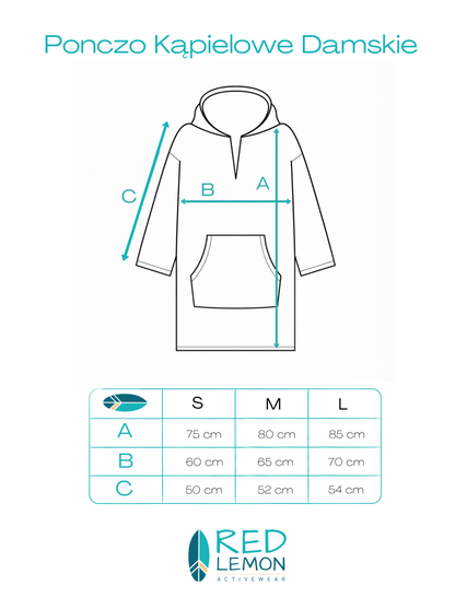 Walrus Baumwoll-Frottee-Poncho - Blue Thunder