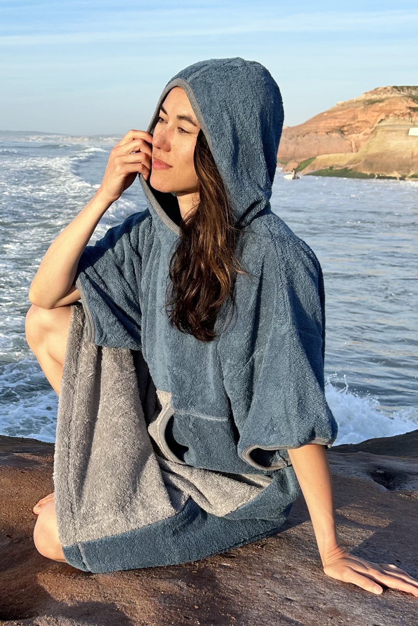 Balear Strandponcho - Baumwollfrottee