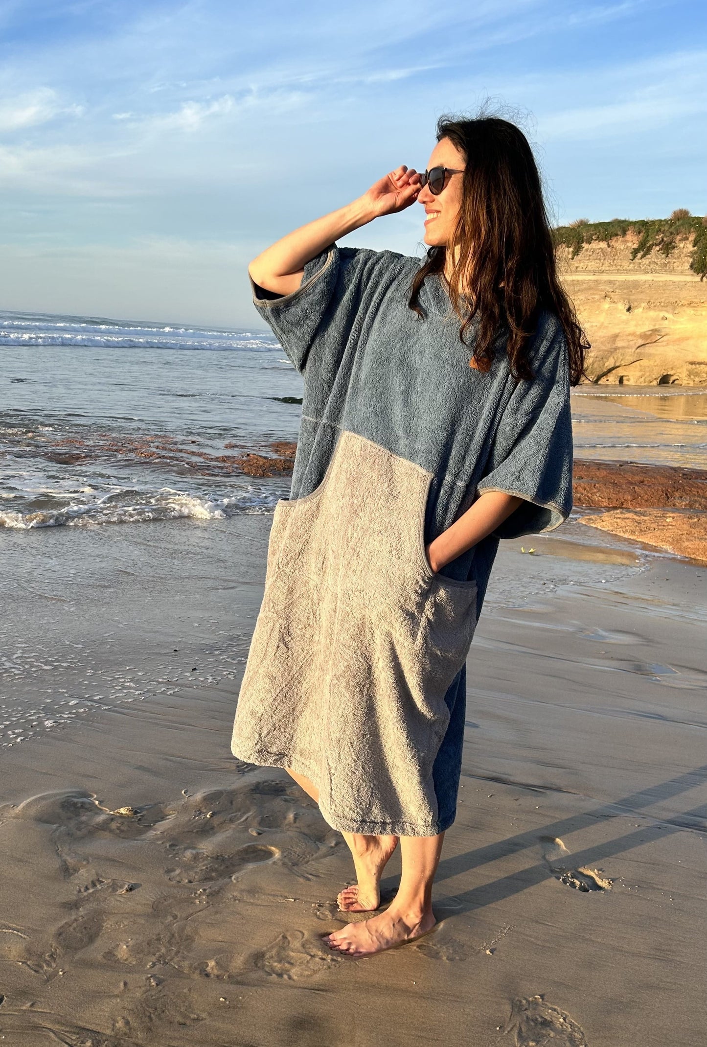 Balear Strandponcho - Baumwollfrottee