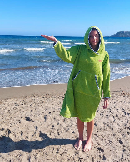 Ponczo plażowe z długim rękawem - Lime Breeze