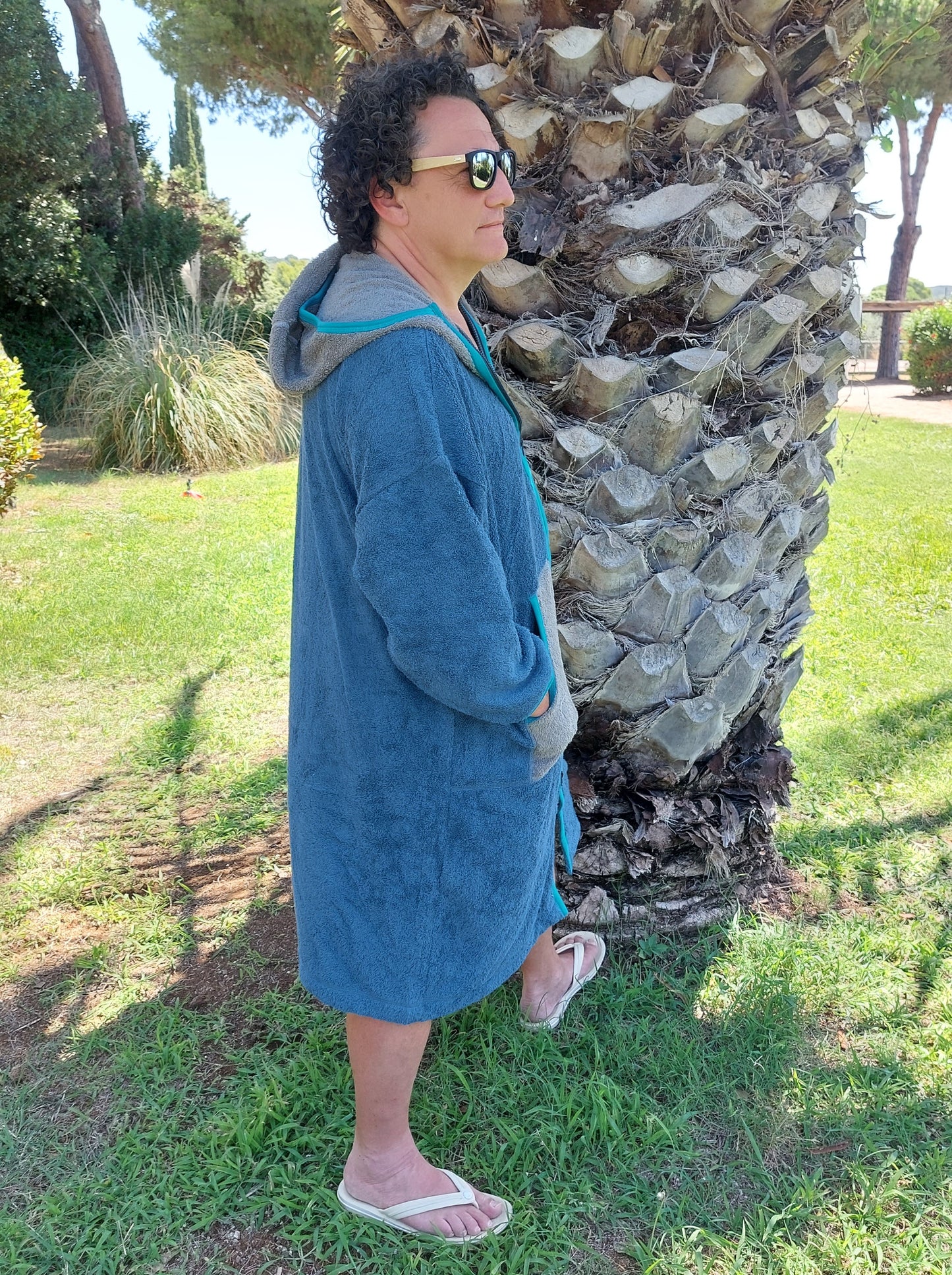 Zip &amp; Strip Beach Robe - Zippered