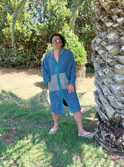 Zip &amp; Strip Beach Robe - Zippered