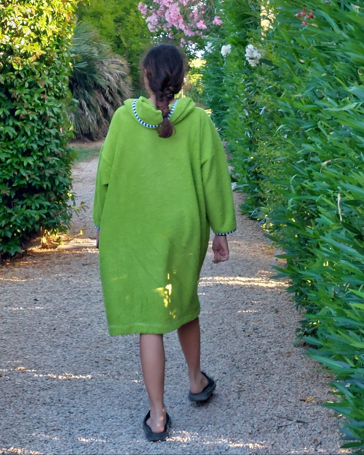 Ponczo plażowe z długim rękawem - Lime Breeze