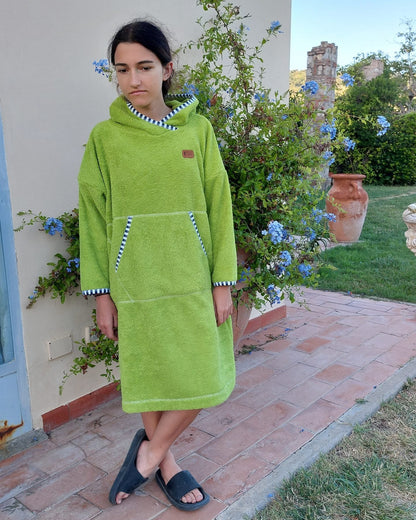 Ponczo plażowe z długim rękawem - Lime Breeze