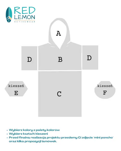 Gestalten Sie Ihren eigenen Poncho aus Baumwollfrottee.