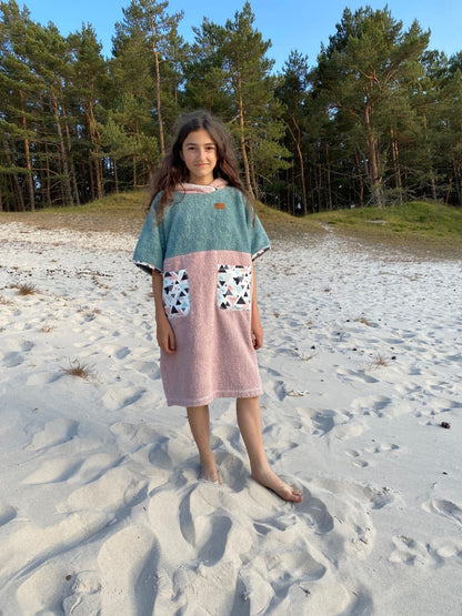 Surf Ponczo Pastel Wave - bawełna frotte