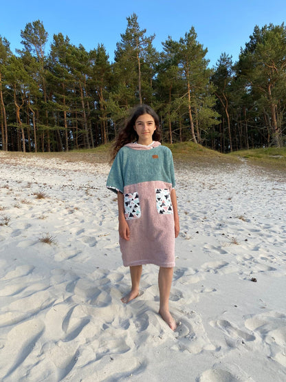 Surf Ponczo Pastel Wave - bawełna frotte