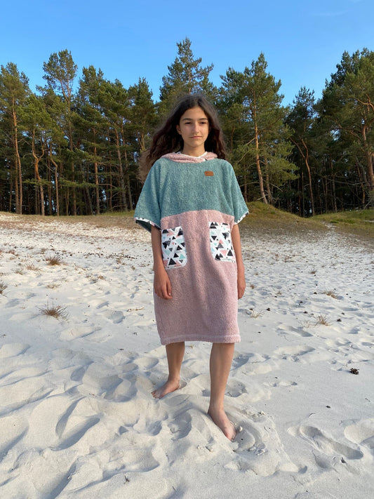 Surf Ponczo Pastel Wave - bawełna frotte