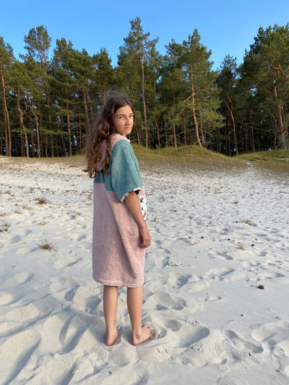 Surf Ponczo Pastel Wave - bawełna frotte