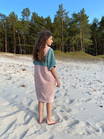 Surf Ponczo Pastel Wave - bawełna frotte