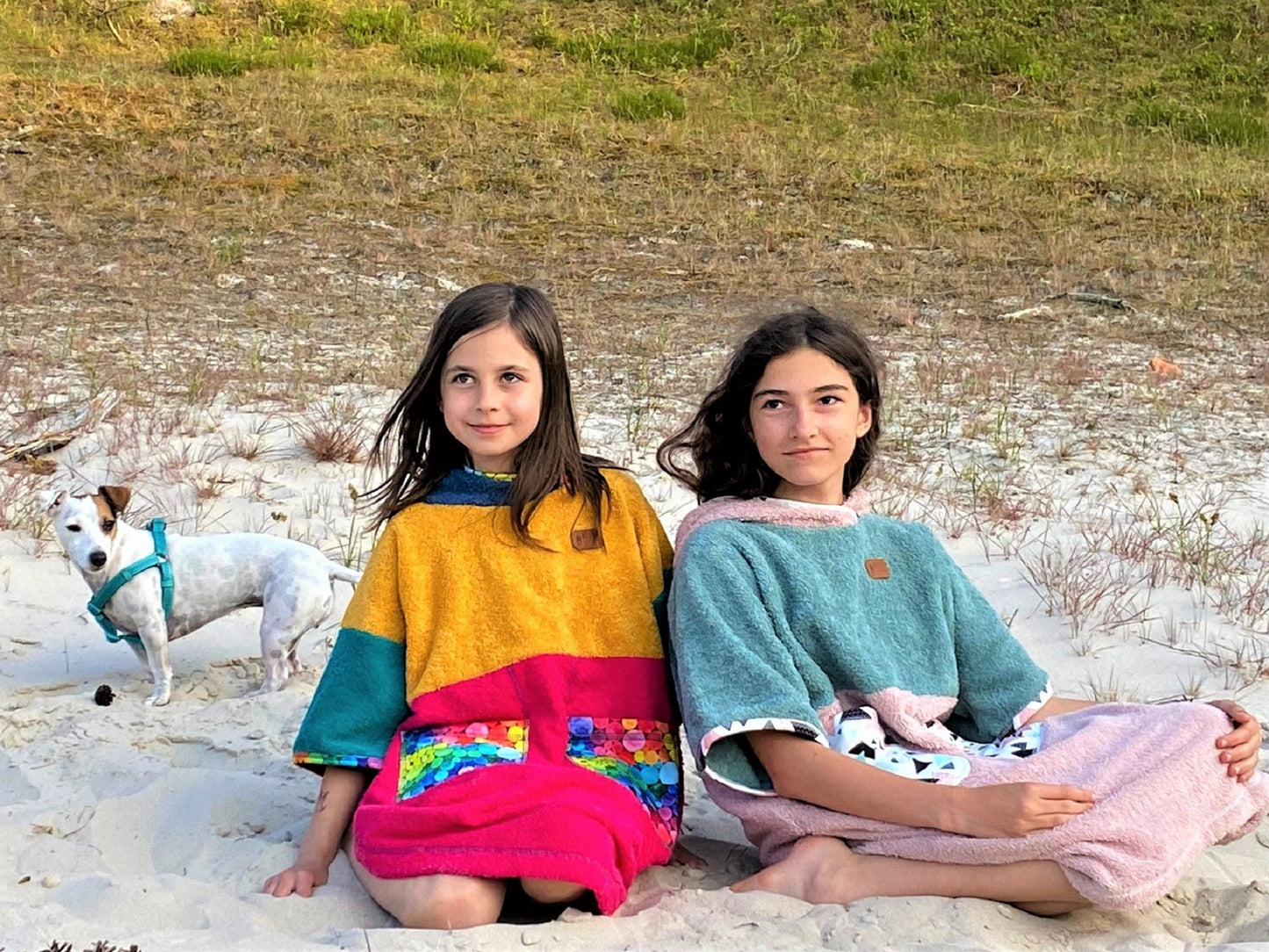 Surf Ponczo Pastel Wave - bawełna frotte