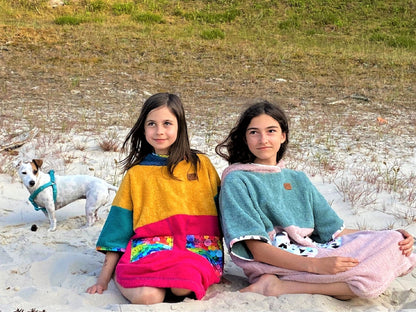 Surf Ponczo Pastel Wave - bawełna frotte