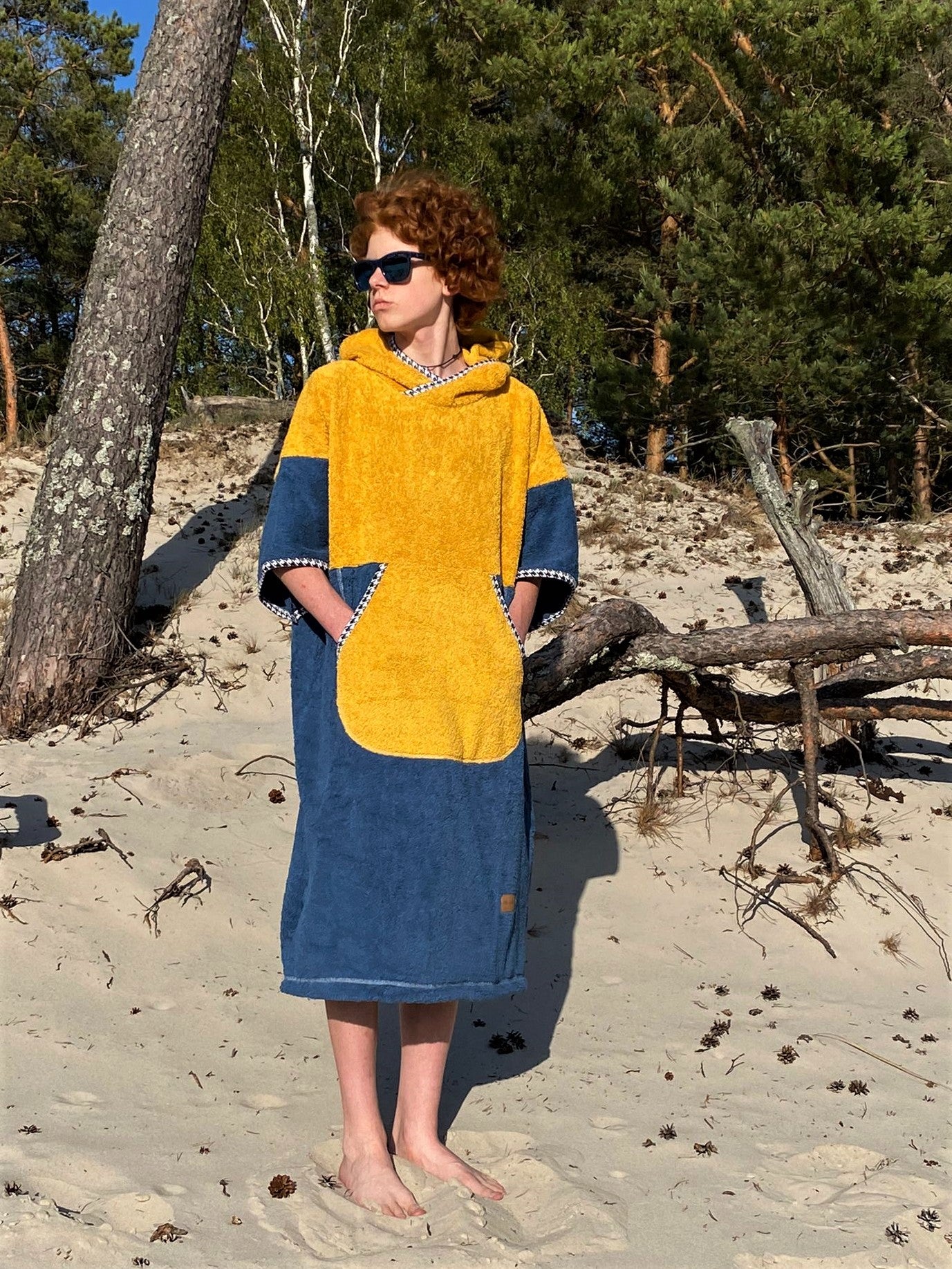 Surf Ponczo Blue Lagoon - bawełna frotte