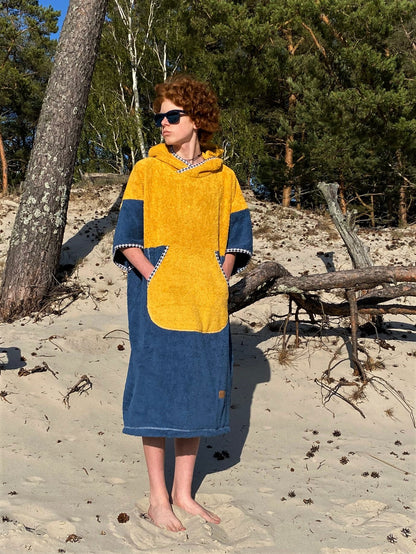 Surf Ponczo Blue Lagoon - bawełna frotte