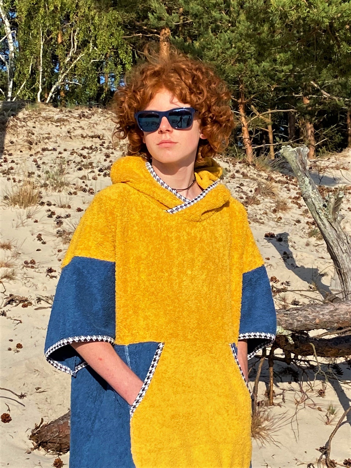 Surf Ponczo Blue Lagoon - bawełna frotte