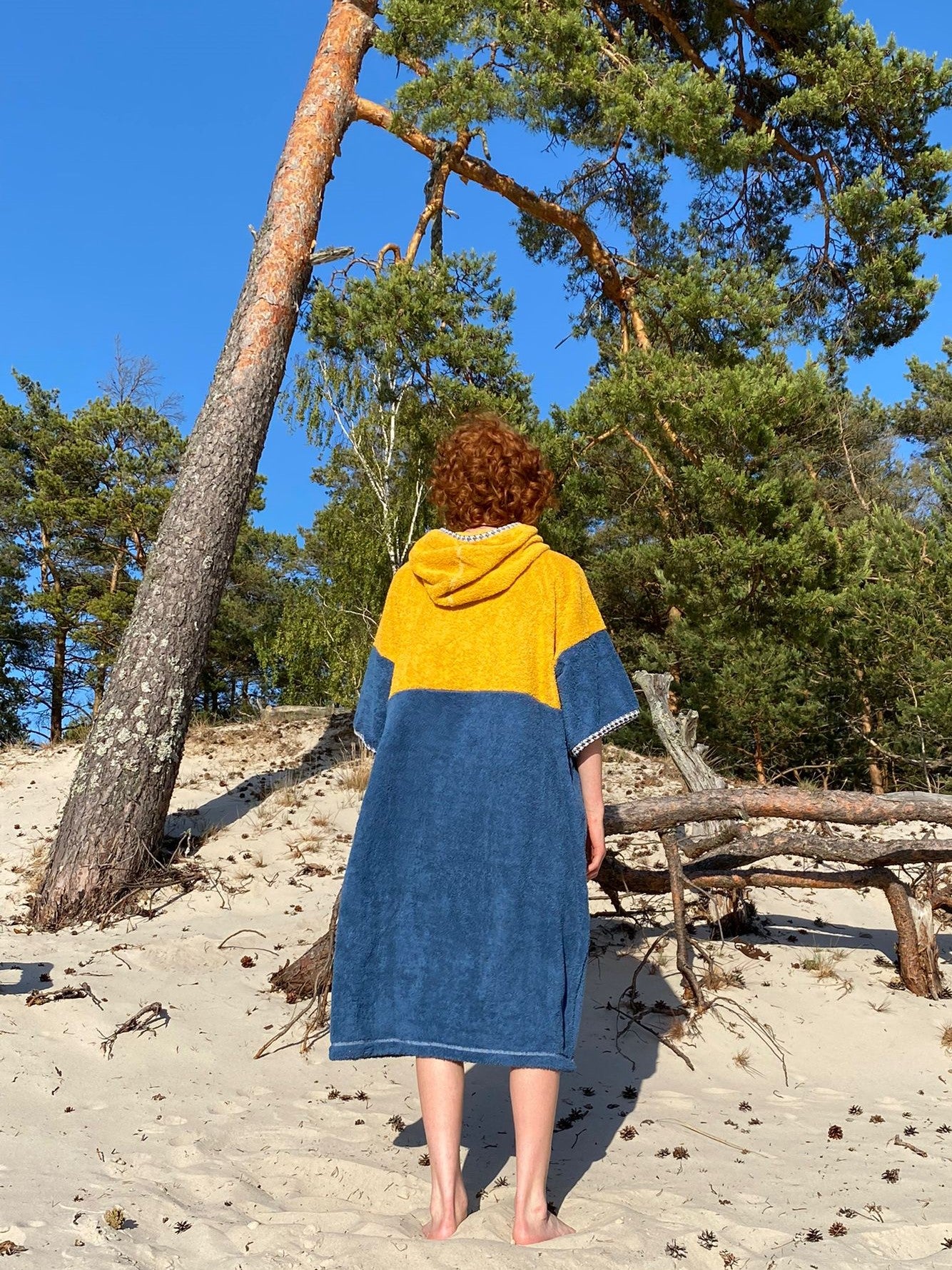 Surf Ponczo Blue Lagoon - bawełna frotte