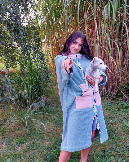 Szlafrok plażowy Zip & Strip - zapinany na zamek