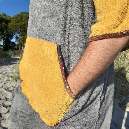 Surf Ponczo Spicy Mustard - bawełna frotte