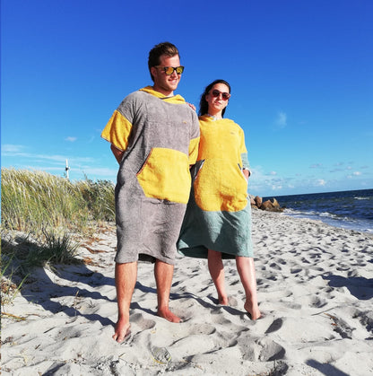 Surf Ponczo Spicy Mustard - bawełna frotte