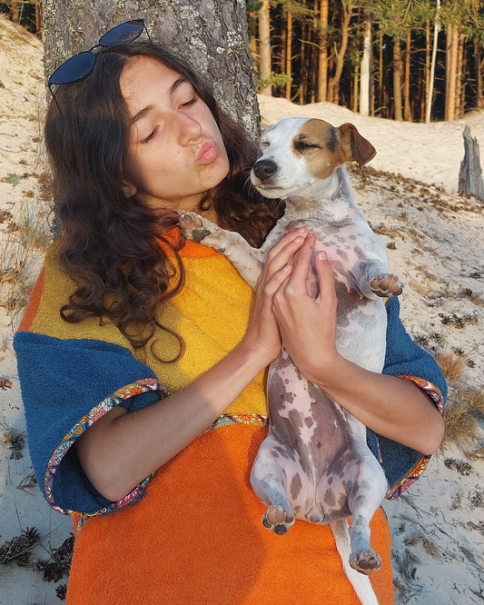 Ponczo kąpielowe Lollypop - bawełna frotte