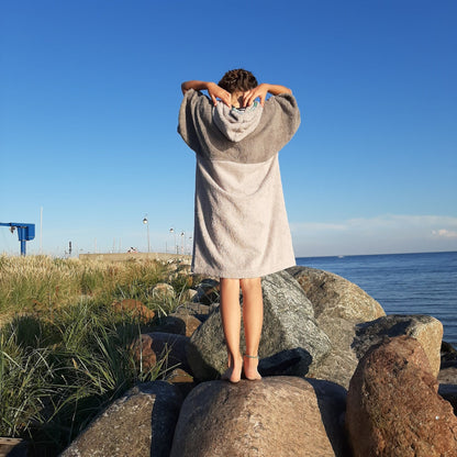 Surf Ponczo Gray Mint - bawełna frotte