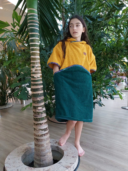 Surf Ponczo Green Lemon - bawełna frotte