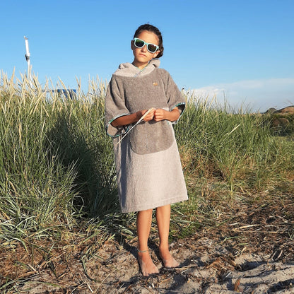 Surf Ponczo Gray Mint - bawełna frotte