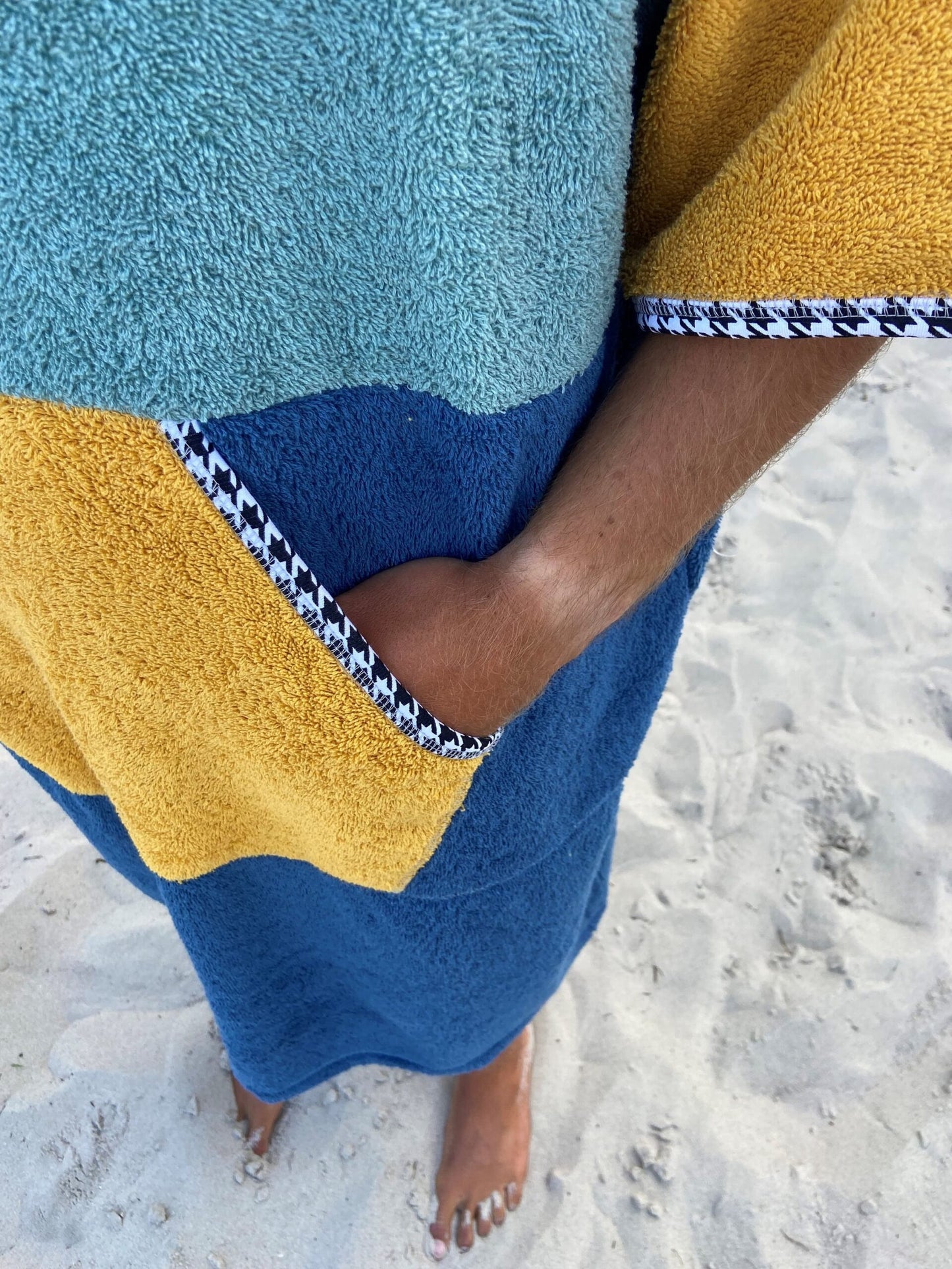 Ponczo plażowe California z bawełnianej frotte