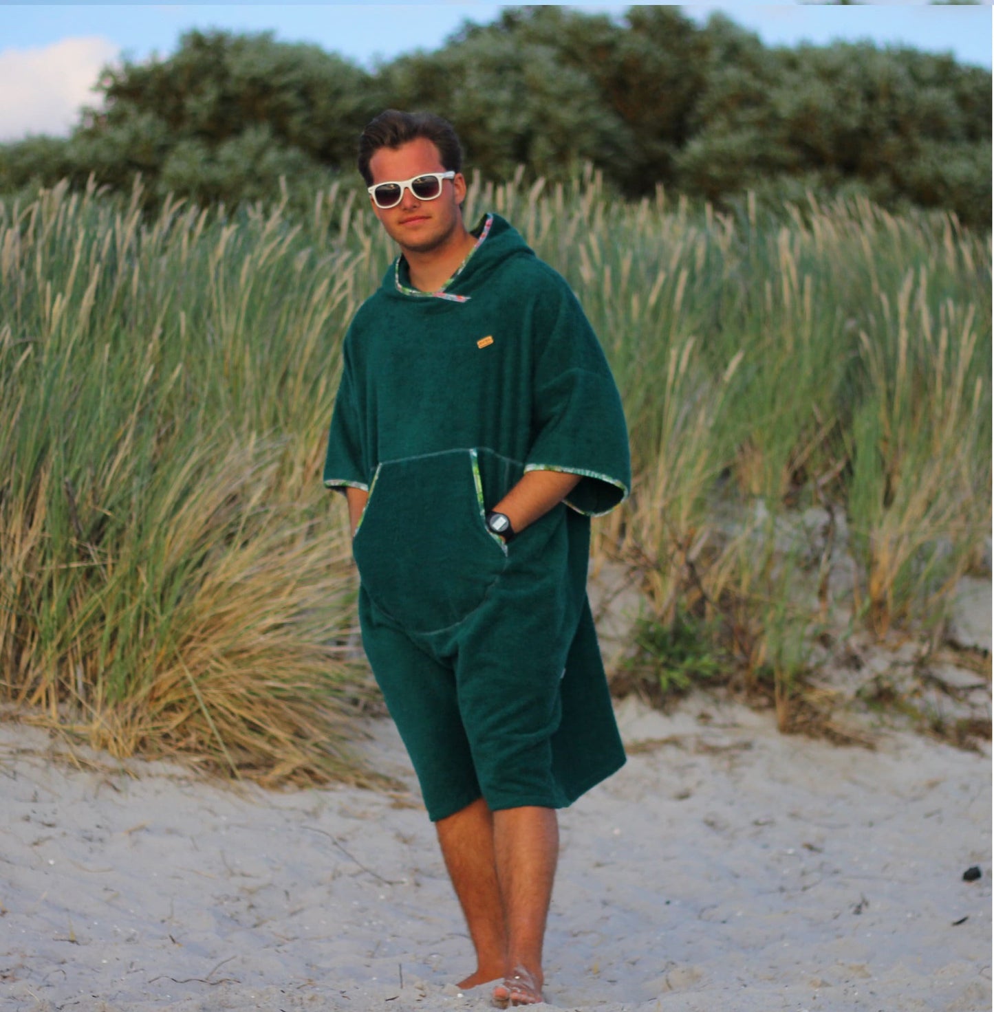 Ponczo bawełniane dla morsa | frotte – Rain Forest