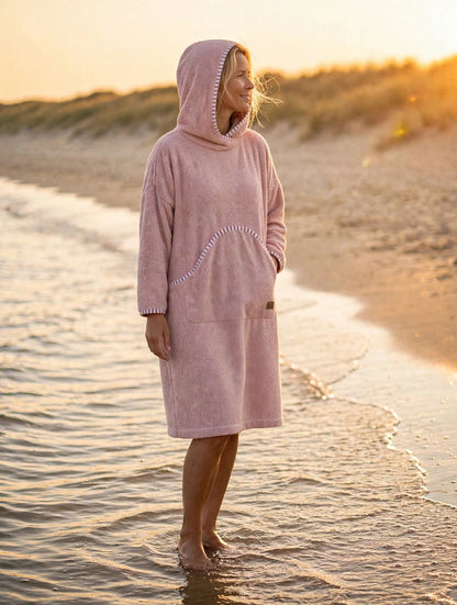 Ponczo Kąpielowe Just Pink - długi rękaw
