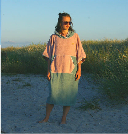 Ponczo kąpielowe damskie Green Sage