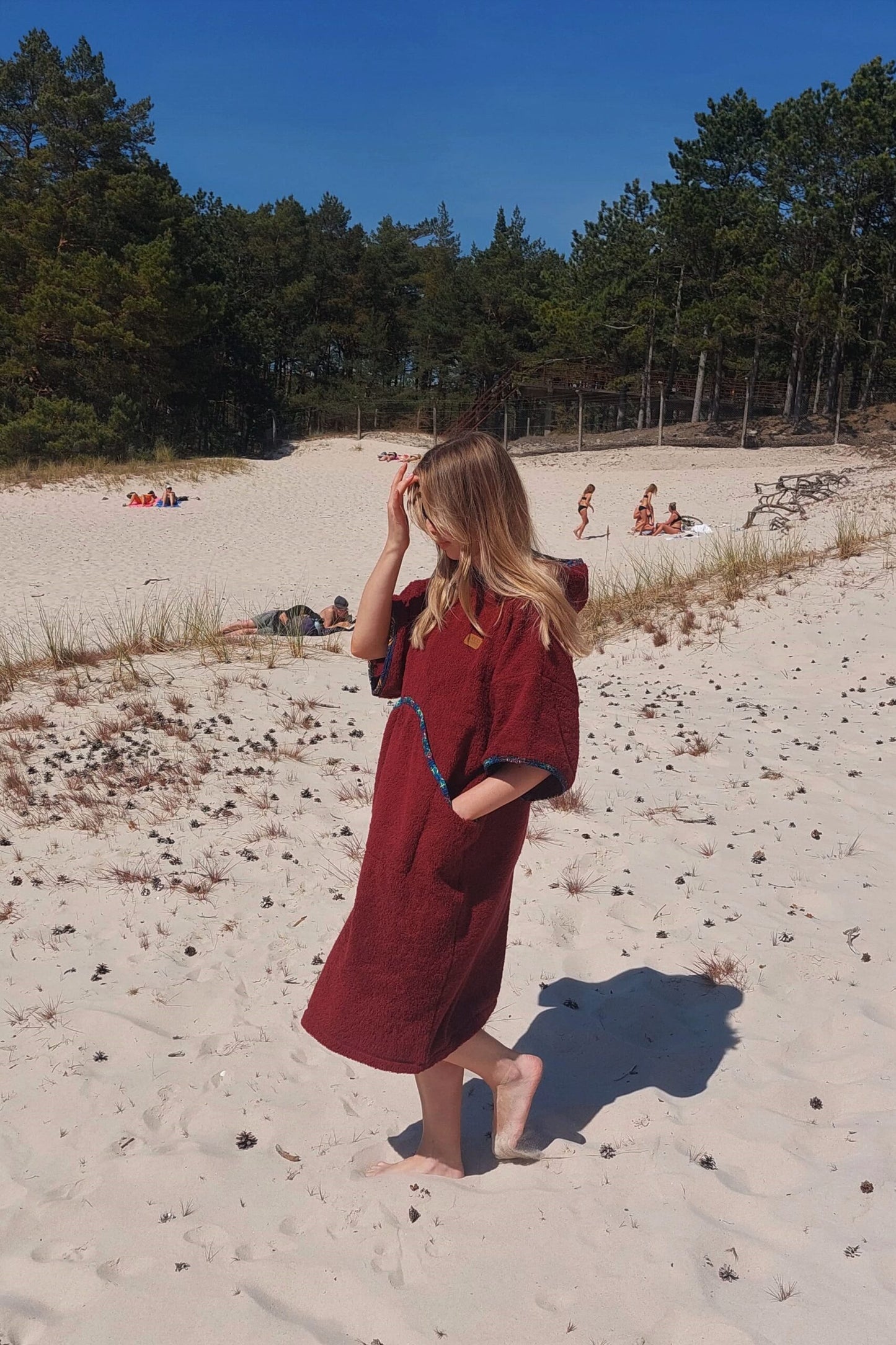 Ponczo Plażowe Scarlett - frotte bawełniane