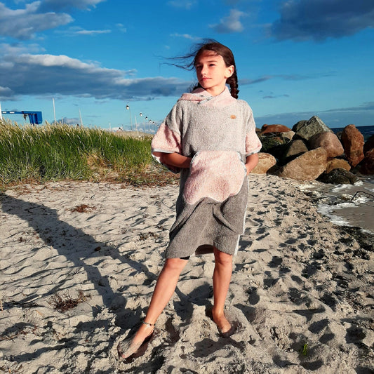 Ponczo Powdery Stars - bawełna frotte