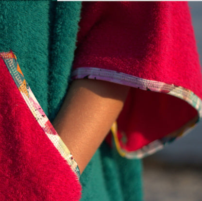 Ponczo plażowe Green Energy - bawełna frotte