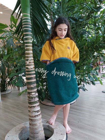 Surf Ponczo Green Lemon - bawełna frotte