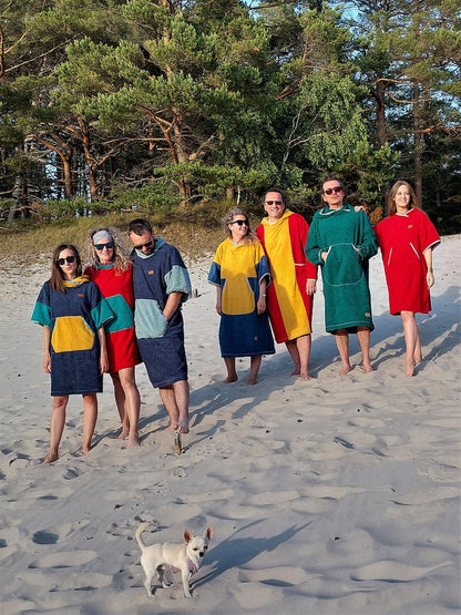 Ponczo dla Morsa z bawełninej frotte - Blue Thunder