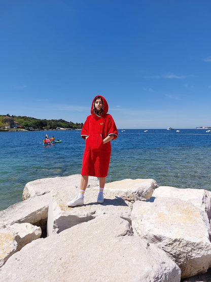 Ponczo kąpielowe Simply Red dla dzieci i dorosłych