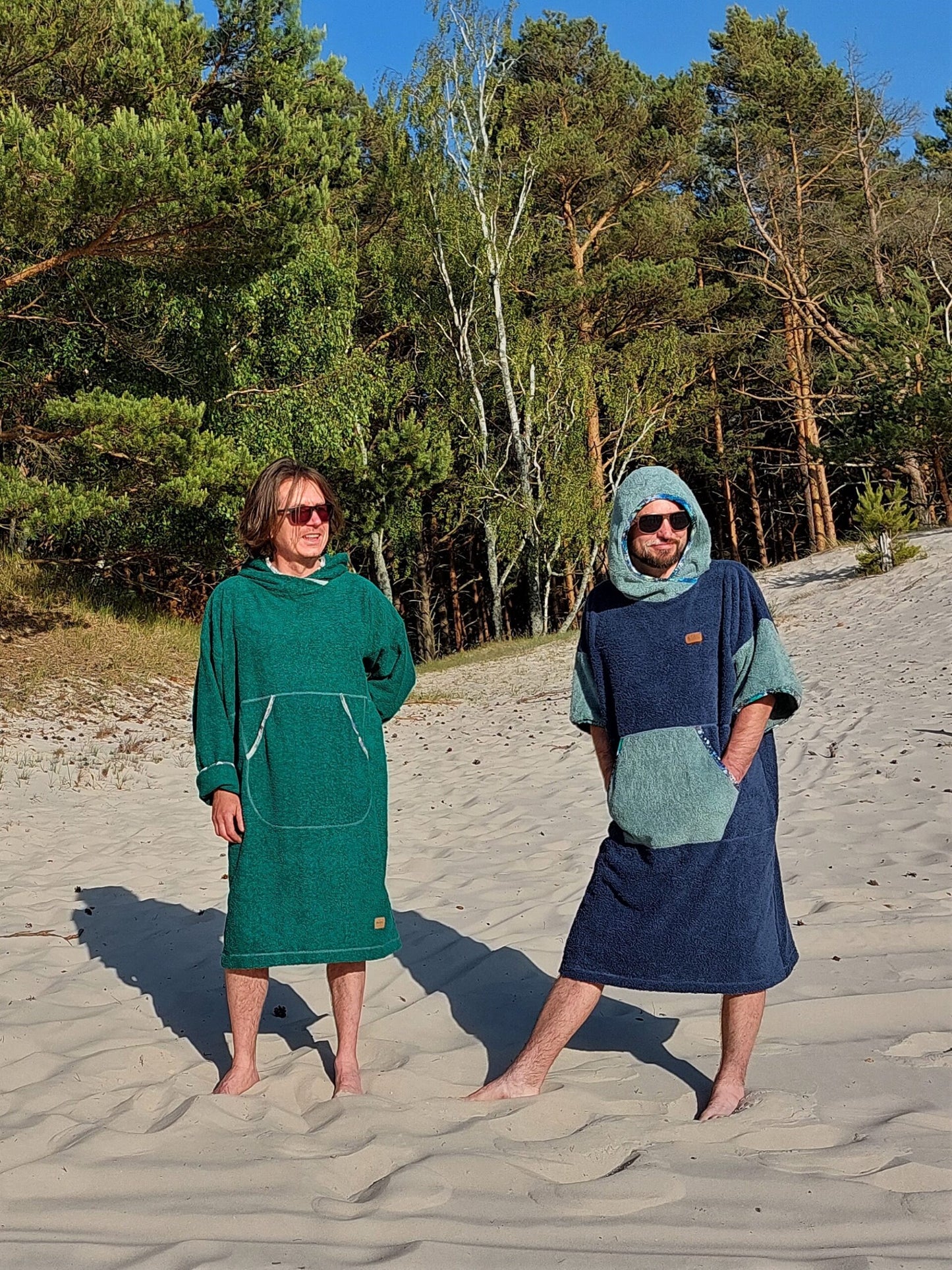 Surf Ponczo Deep Blue - bawełna frotte