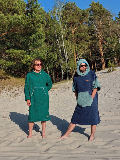 Surf Ponczo Deep Blue - bawełna frotte